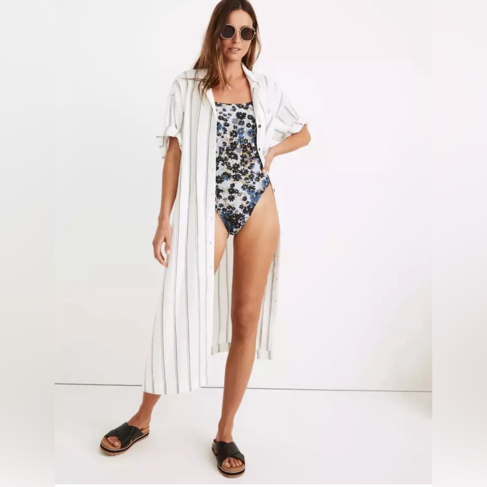 Madewell sz Large white button down dress coverup